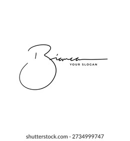 Bianca name signature logo vector design
