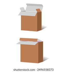 Biaring Box Dieline template with 3D