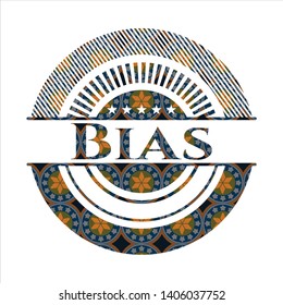 Bias arabesque style emblem. arabic decoration.