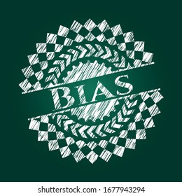 Bias chalk emblem. Vector Illustration. Detailed.