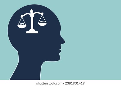 Bias and facts infographic vector