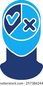 Bias Icon - Dual Tone Style - Critical Thinking Theme