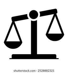 Bias Icon. Fairness Justice Equality Scales and Objectivity Icon