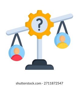Bias Icon Flat Style Vector Illustration
