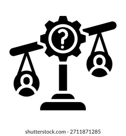 Bias Icon Glyph Style Vector Illustration