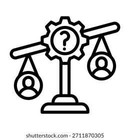 Bias Icon Line Style Vector Illustration