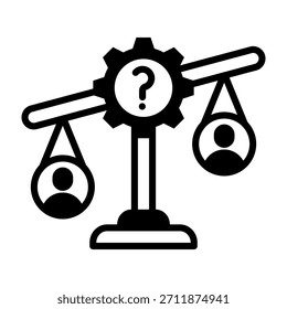 Bias Icon Mixed Style Vector Illustration