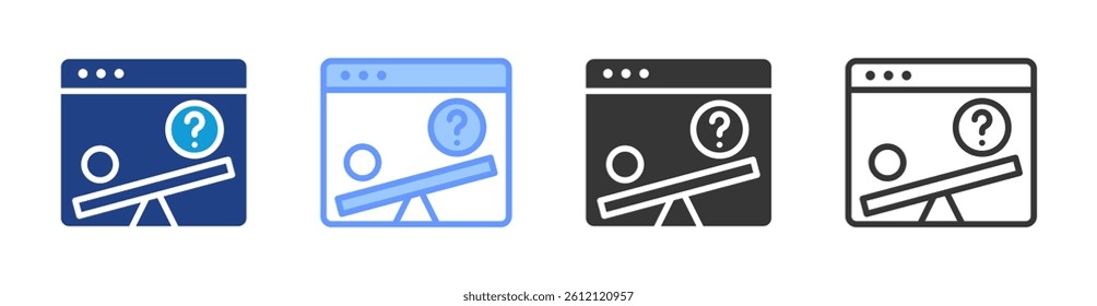 Bias icon set multiple style collection