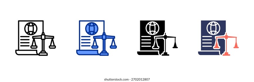 Sesgo En el conjunto de iconos de Noticias colección de estilos múltiples