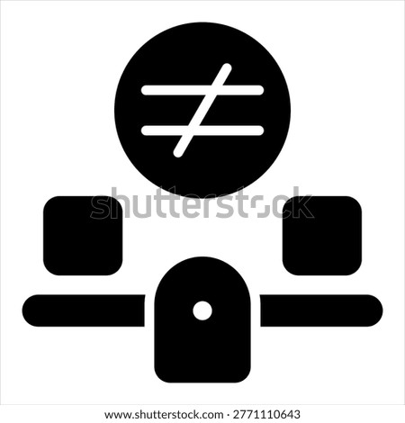 Bias Single Icon Glyph Black