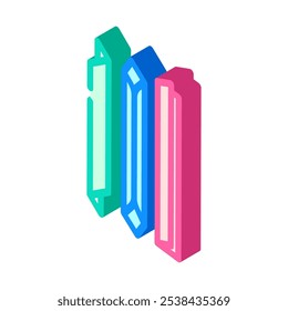 bias tape dressmaking fashion isometric icon vector. bias tape dressmaking fashion sign. isolated symbol illustration
