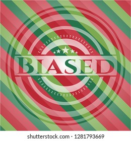 Biased christmas emblem background.