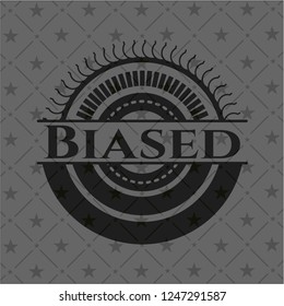 Biased dark icon or emblem
