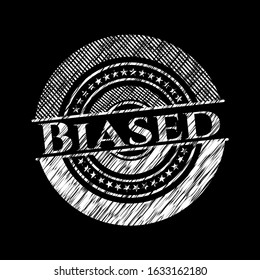 Biased on blackboard. Vector Illustration. Detailed.