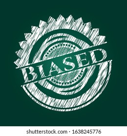 Biased on blackboard. Vector Illustration. Detailed.