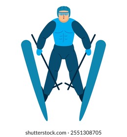 biathlon athlete man isolated design