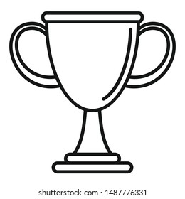 Biathlon cup icon. Outline biathlon cup vector icon for web design isolated on white background