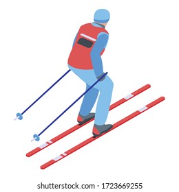 Biathlon-Symbol. Isometrisch, Biathlon, Vektorsymbol für Webdesign einzeln auf weißem Hintergrund
