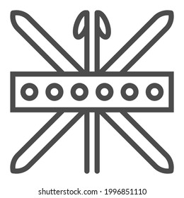 Biathlon, viereckiges Vektorsymbol.