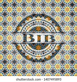 Bib arabesque style badge. arabic decoration.