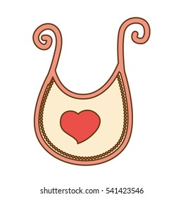 bib baby shower related icon image vector illustration design 