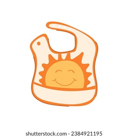 bib cartoon. child infant toddler food wear bib sign. isolated symbol vector illustration