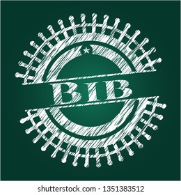 Bib chalk emblem written on a blackboard