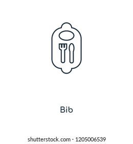 Bib concept line icon. Linear Bib concept outline symbol design. This simple element illustration can be used for web and mobile UI/UX.