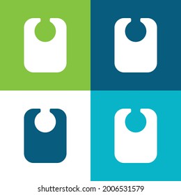 Bib Plano cuatro colores conjunto de iconos mínimo