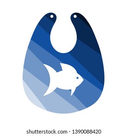 Bib Icon. Flat Color Ladder Design. Vector Illustration.