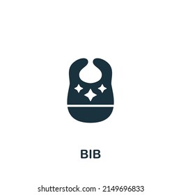 Bib icon. Monochrome simple Baby icon for templates, web design and infographics