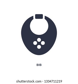 bib icon. Simple element illustration from kid and baby concept. bib editable symbol design on white background. Can be use for web and mobile.