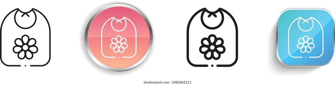 bib icon. Thin Linear, Regular and Button Style Design Isolated On White Background