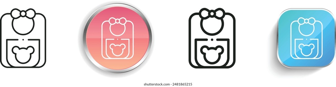 bib icon. Thin Linear, Regular and Button Style Design Isolated On White Background
