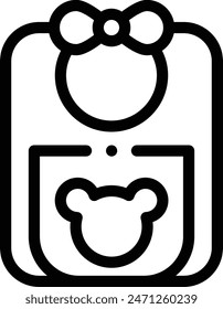 bib icon. Thin Linear Style Design Isolated On White Background
