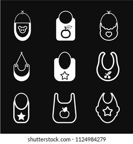 Bib icon vector, baby bib sketch for infographic, website or app