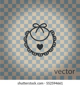 Bib icon, vector design element