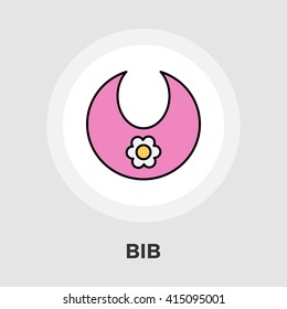 Bib icon vector. Flat icon isolated on the white background. Editable EPS file. Vector illustration.