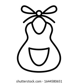 Símbolo y signo vectorial de icono de bib en diseño moderno