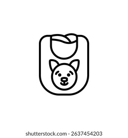 bib icons isolated on White Background. Flat style design