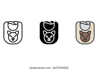 bib icons isolated on White Background. Flat style design