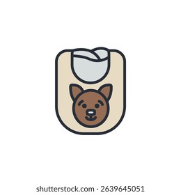 bib icons isolated on White Background. Flat style design
