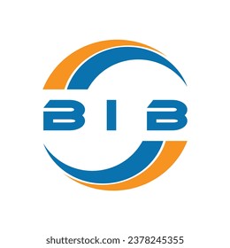 BIB letter logo design on a white background or Monogram logo design for entrepreneur and business.