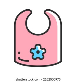 Bib line icon. Babies object. Vector illustration