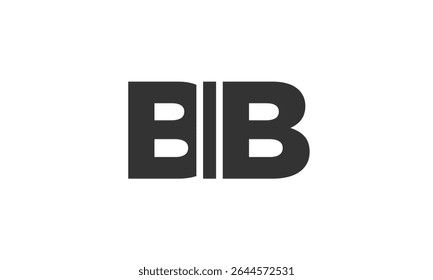 BIB logo design template with strong and modern bold text. Initial based vector logotype featuring simple and minimal typography. Trendy company identity ideal for businesses brand presence.
