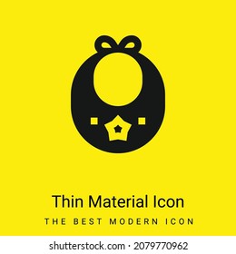 Bib minimal bright yellow material icon