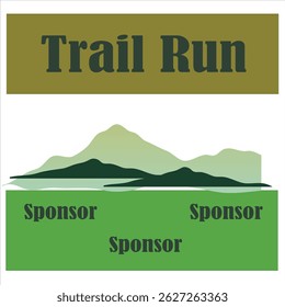 Número de babero trail run Ilustración vectorial