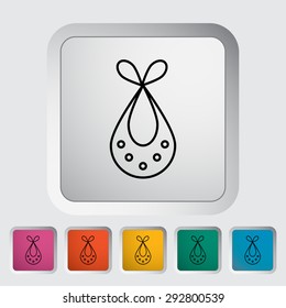 Bib thin line flat vector related icon set for web and mobile applications. It can be used as - logo, pictogram, icon, infographic element. Vector Illustration. 