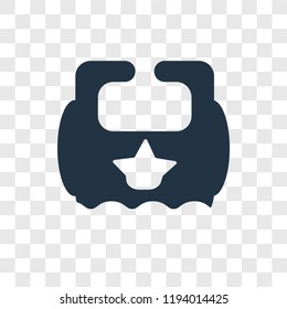 Bib vector icon isolated on transparent background, Bib transparency logo concept