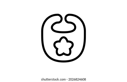 bib vector icon outline style 